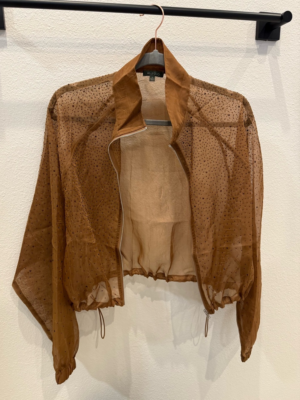 Kiwi Club, Sheer Brown, Zip Front, Bomber Jacket